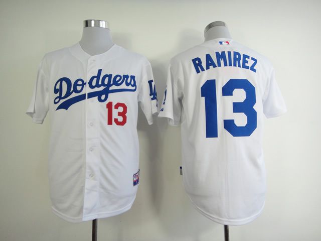 Men Los Angeles Dodgers #13 Ramirez White MLB Jerseys->los angeles dodgers->MLB Jersey